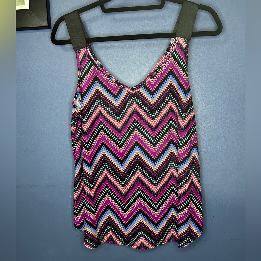 Eclipse Multicolor Chevron Tank Top